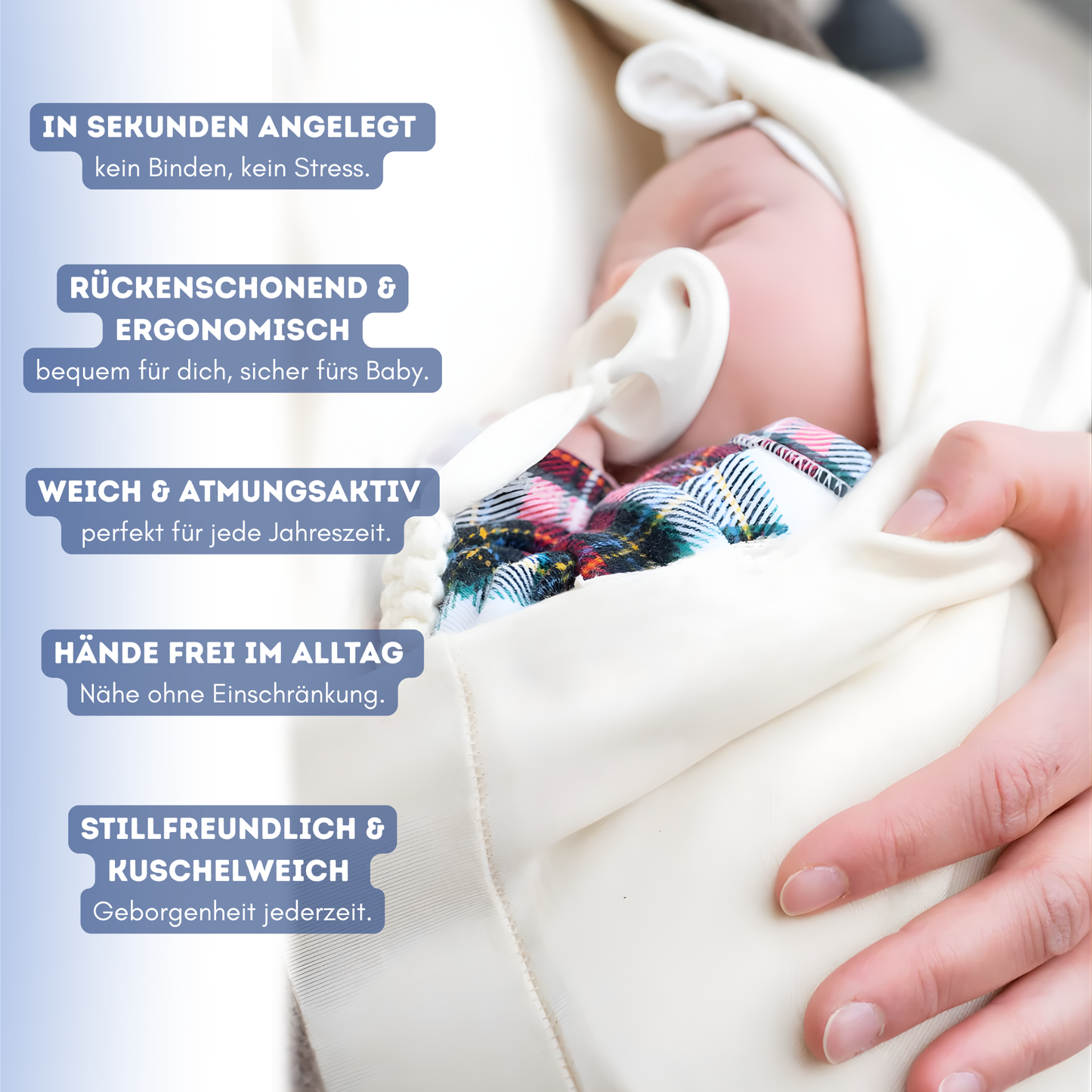 ComfyBoo - Die einfachste und bequemste Babytrage.