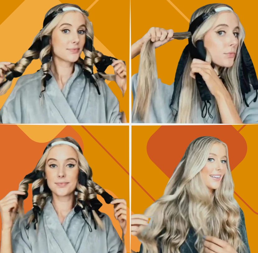 CozyCurl Headband - Perfekt definierte Locken, über Nacht gezaubert