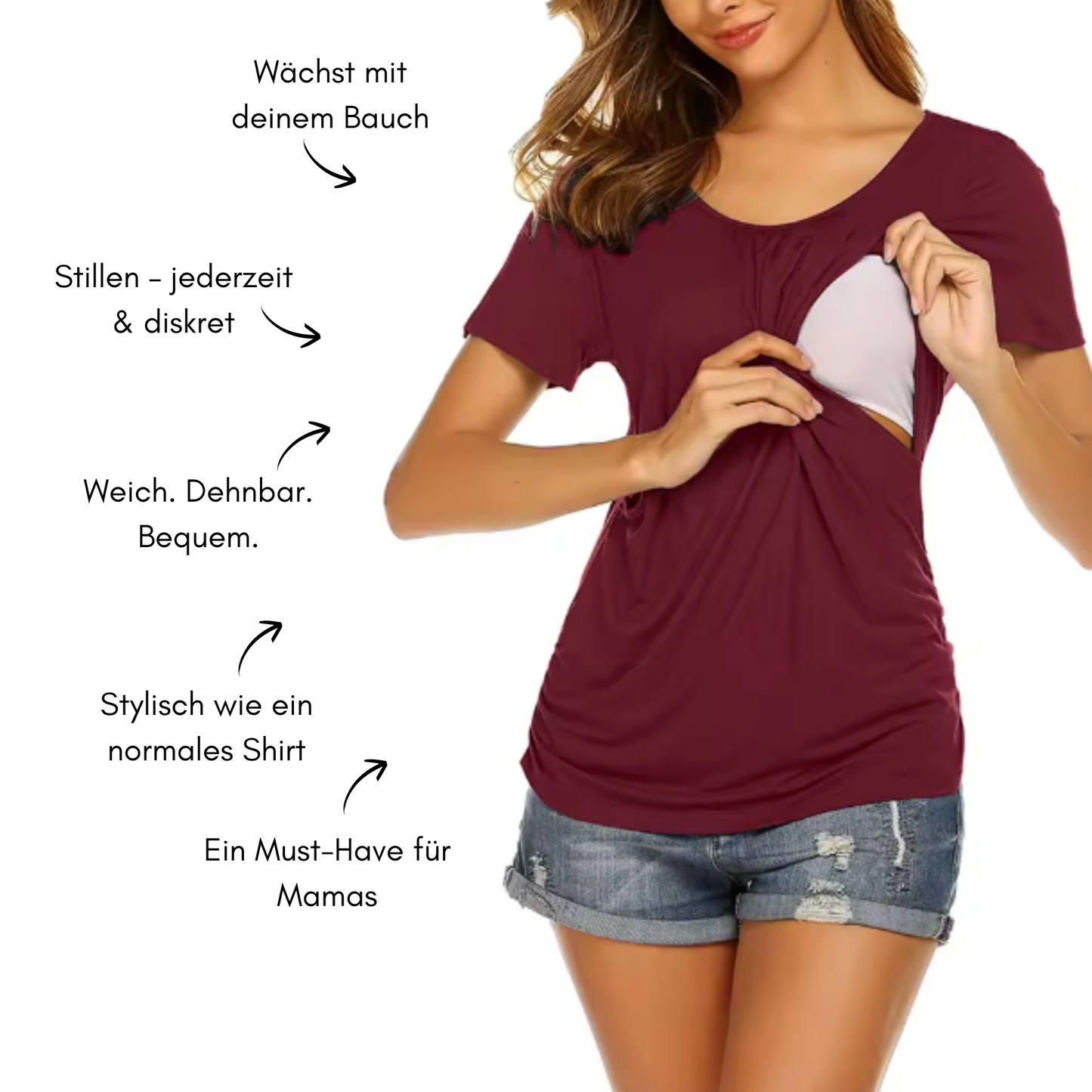 BellyEase – Dein 2-in-1 Mama-Shirt